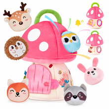 Load image into Gallery viewer, My First Mushroom House with Stuffed Jungle Animals