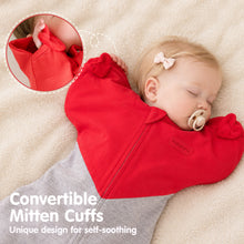 Laden Sie das Bild in den Galerie-Viewer, HEART-SHAPED ARMS-UP SLEEP SACK (RED)