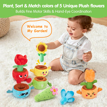 Load image into Gallery viewer, Plush Flower Garden Stacking & Sorting Toy