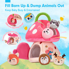 Load image into Gallery viewer, My First Mushroom House with Stuffed Jungle Animals