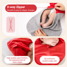 Laden Sie das Bild in den Galerie-Viewer, HEART-SHAPED ARMS-UP SLEEP SACK (RED)