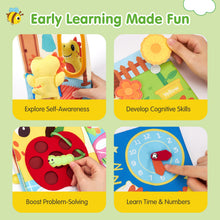 Load image into Gallery viewer, hahaland Busy Book for Toddlers 1-3 - Montessori Toys for 1 Year Old Boy Gifts, Sensory Toys, Dinosaur Soft Fabric Activity Book for Fine Motor Skills, Baby Toddler Educational Learning Travel Toys