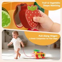 Carica l'immagine nel visualizzatore Galleria, Wooden Farm Shape Sorting & Feeding Toy