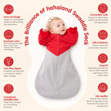 Laden Sie das Bild in den Galerie-Viewer, HEART-SHAPED ARMS-UP SLEEP SACK (RED)