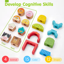 Load image into Gallery viewer, Montessori Wooden Brain Building Block