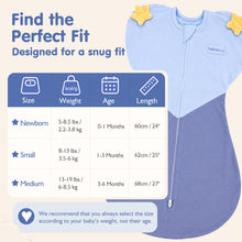 Laden Sie das Bild in den Galerie-Viewer, HEART-SHAPED ARMS-UP SLEEP SACK (BLUE)