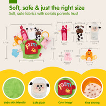 Load image into Gallery viewer, Montessori Farm Animal Hand Puppets