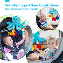 Load image into Gallery viewer, Squeaky Crinkle Rattle Octopus Hanging Toys