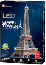 Load image into Gallery viewer, Cubicfun® 3D Puzzle Eiffel Tower with LED Lights