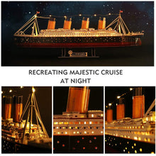 Load image into Gallery viewer, 3D Puzzles 34.6" LED Titanic Ship - Hahaland