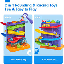 Load image into Gallery viewer, Pound Balls Car Ramp Race Track Toddler Toys