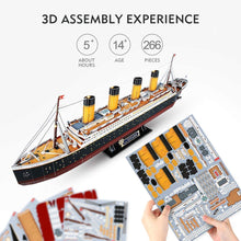 Load image into Gallery viewer, 3D Puzzles 34.6" LED Titanic Ship - Hahaland