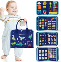 Load image into Gallery viewer, Toddler Busy Board for 1 2 3 Year Old - Dinosaur