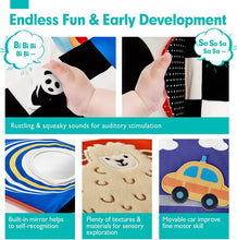 Load image into Gallery viewer, High Contrast Tummy Time Baby Books
