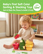 Load image into Gallery viewer, Fruit Color Sorting Stacking Toy
