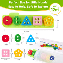 Load image into Gallery viewer, Silicone Sorting &amp; Stacking Sensory Toy
