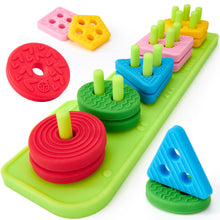 Load image into Gallery viewer, Silicone Sorting &amp; Stacking Sensory Toy
