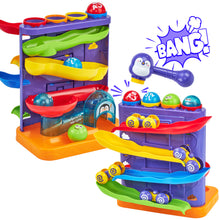 Cargar imagen en el visor de la Galería, Pound Balls Car Ramp Race Track Toddler Toys
