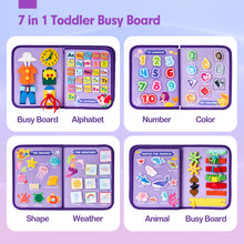 Load image into Gallery viewer, 7-in-1 Montessori Busy Board 3 Year Old
