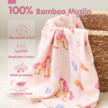 Load image into Gallery viewer, Muslin Swaddle Blankets Bamboo - 4 Types
