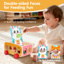 Carica l'immagine nel visualizzatore Galleria, Wooden Farm Shape Sorting &amp; Feeding Toy
