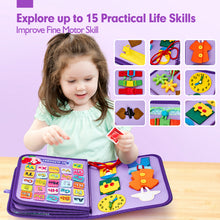 Load image into Gallery viewer, 7-in-1 Montessori Busy Board 3 Year Old
