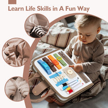 Load image into Gallery viewer, Montessori Busy Board for Toddlers 2-4
