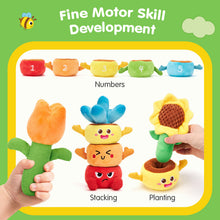 Load image into Gallery viewer, Plush Flower Garden Stacking &amp; Sorting Toy

