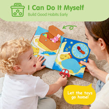 Load image into Gallery viewer, hahaland Busy Book for Toddlers 1-3 - Montessori Toys for 1 Year Old Boy Gifts, Sensory Toys, Dinosaur Soft Fabric Activity Book for Fine Motor Skills, Baby Toddler Educational Learning Travel Toys

