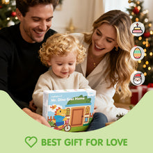 Load image into Gallery viewer, hahaland Busy Book for Toddlers 1-3 - Montessori Toys for 1 Year Old Boy Gifts, Sensory Toys, Dinosaur Soft Fabric Activity Book for Fine Motor Skills, Baby Toddler Educational Learning Travel Toys
