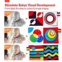 Load image into Gallery viewer, Visual Stimulation Black and White Baby Books
