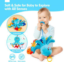 Load image into Gallery viewer, Squeaky Crinkle Rattle Octopus Hanging Toys

