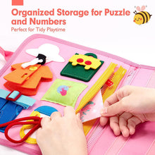 Load image into Gallery viewer, Toddler Busy Board for 2 Year Old Pink
