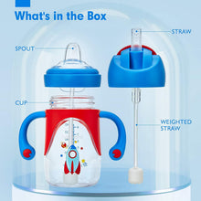 Load image into Gallery viewer, Sippy Cups with Spout &amp; Weighted Straw
