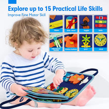 Load image into Gallery viewer, Toddler Busy Board for 1 2 3 Year Old - Dinosaur
